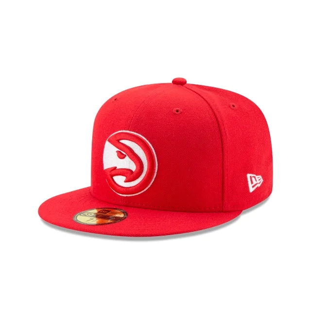 baseball cap with vivid logos-Atlanta Hawks Team Color 59FIFTY Fitted Hat