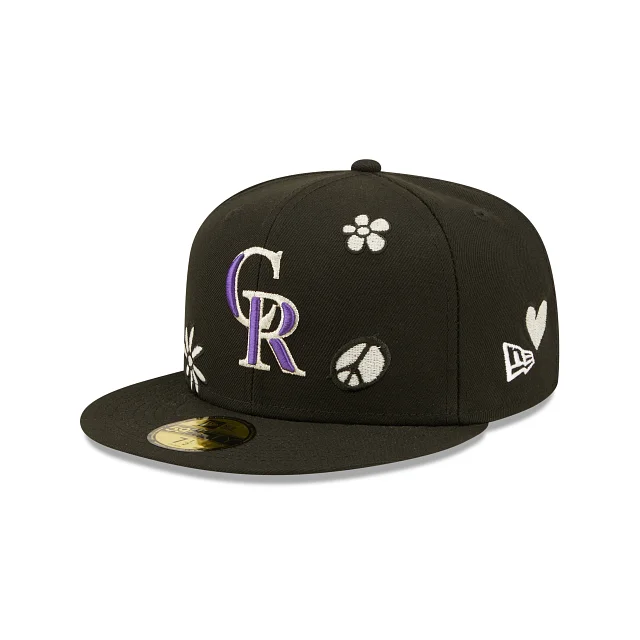 baseball cap with pixel patterns-Colorado Rockies Sunlight Pop 59FIFTY Fitted Hat