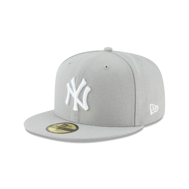 baseball cap with timeless logos-New York Yankees Gray Basic 59FIFTY Fitted Hat