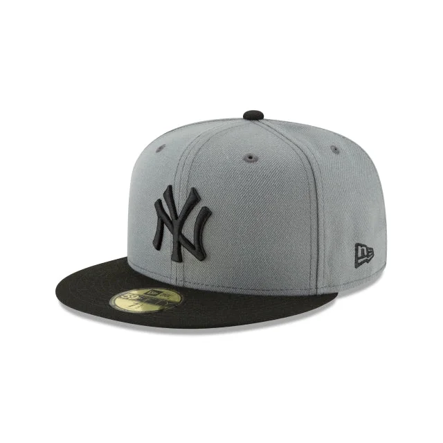 baseball cap for shore trips-New York Yankees Storm Gray Basic 59FIFTY Fitted Hat