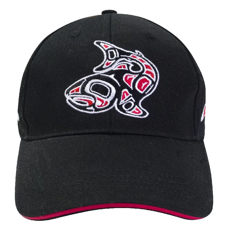 baseball cap with secure fit-Jamie Sterritt Salmon Embroidered Baseball Cap