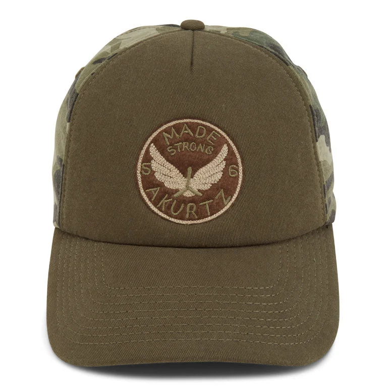 baseball cap for scenic hikes-Camo Back Foam Baseball Cap