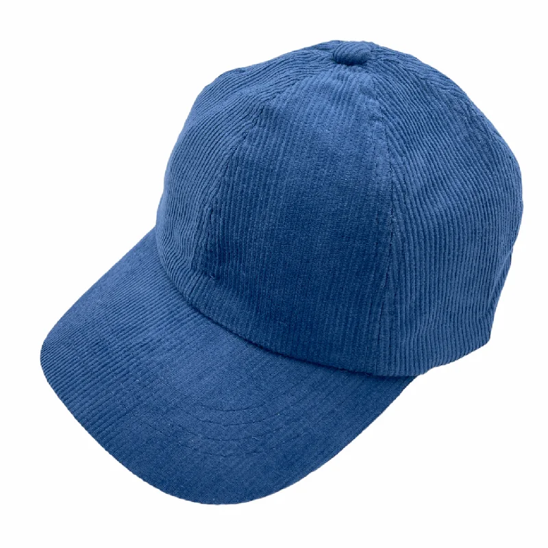 baseball cap with bold graphics-BT-937 Corduroy Criss Cross Cap Teal Denim