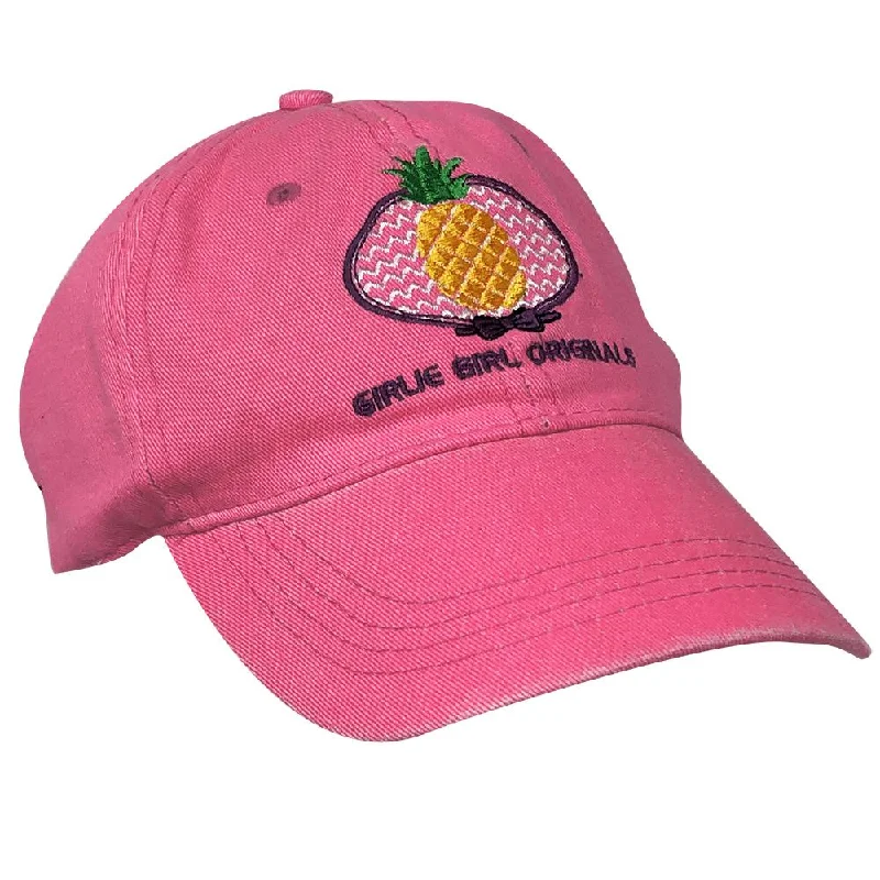 baseball cap with loose fit-CHB-493 Pineapple Cap Pink