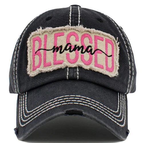 baseball cap for old fans-KBV-1492 Blessed Mama Black