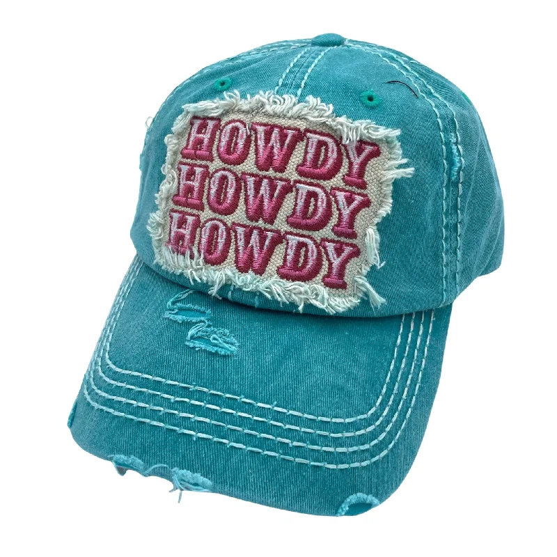 baseball cap limited edition releases-KBV-1414 Howdy Turquoise