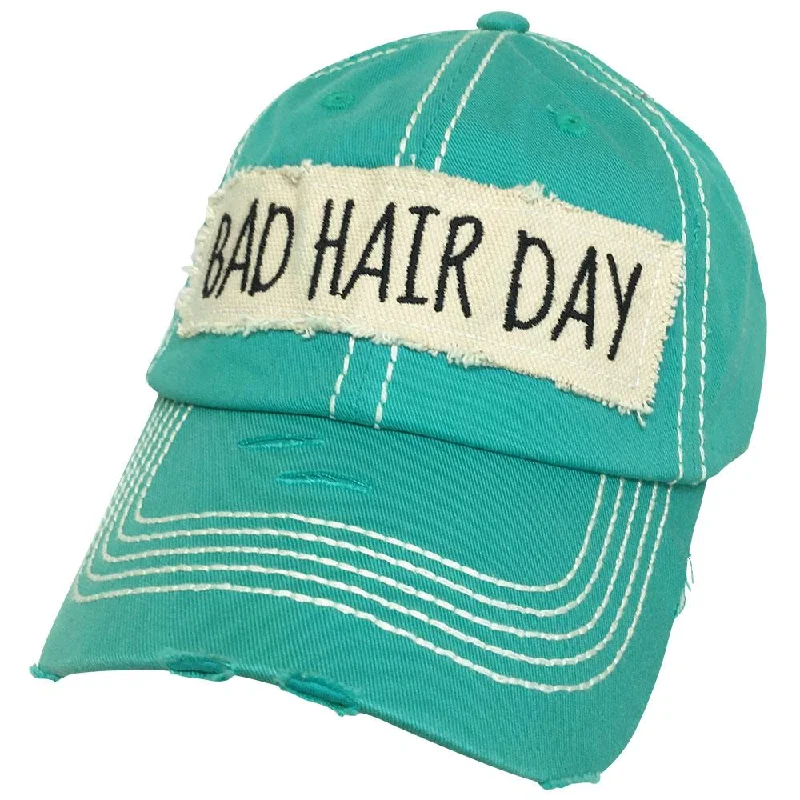 baseball cap with flexible band-KBV-1073-Bad Hair Day Turq