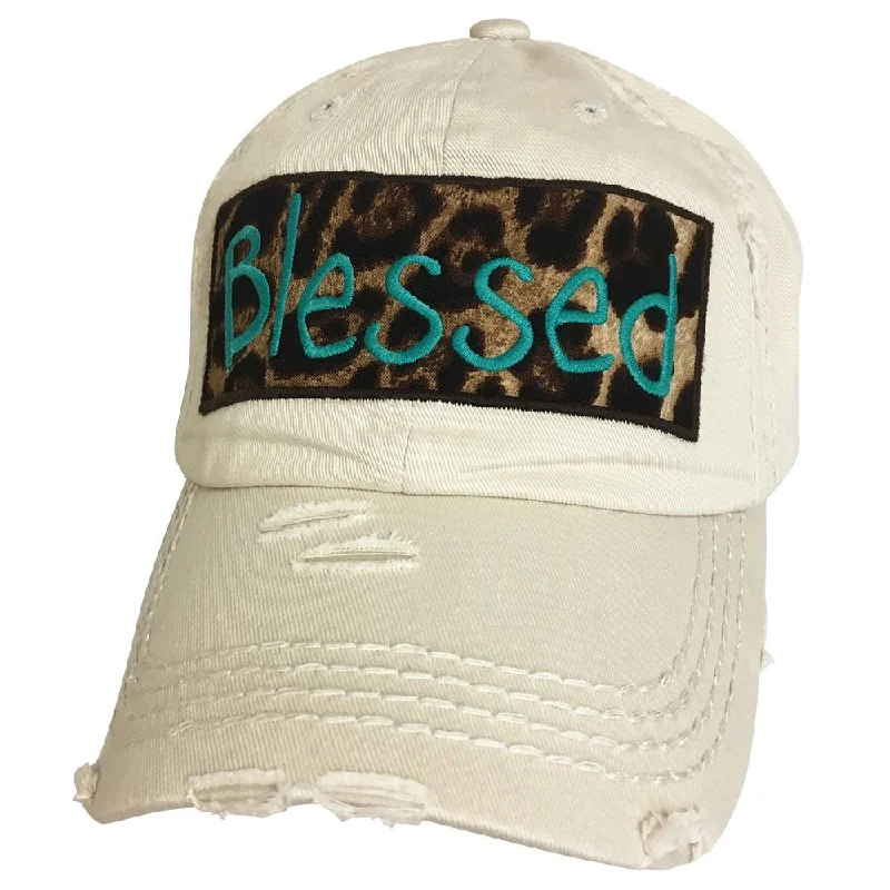 baseball cap with pun slogans-KBV-1112 Blessed Cap Stone