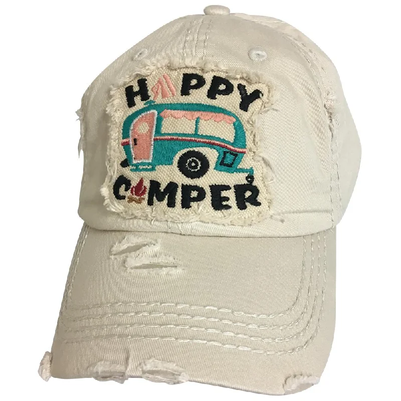 baseball cap with legacy logos-KBV-1130 Happy Camper Stone