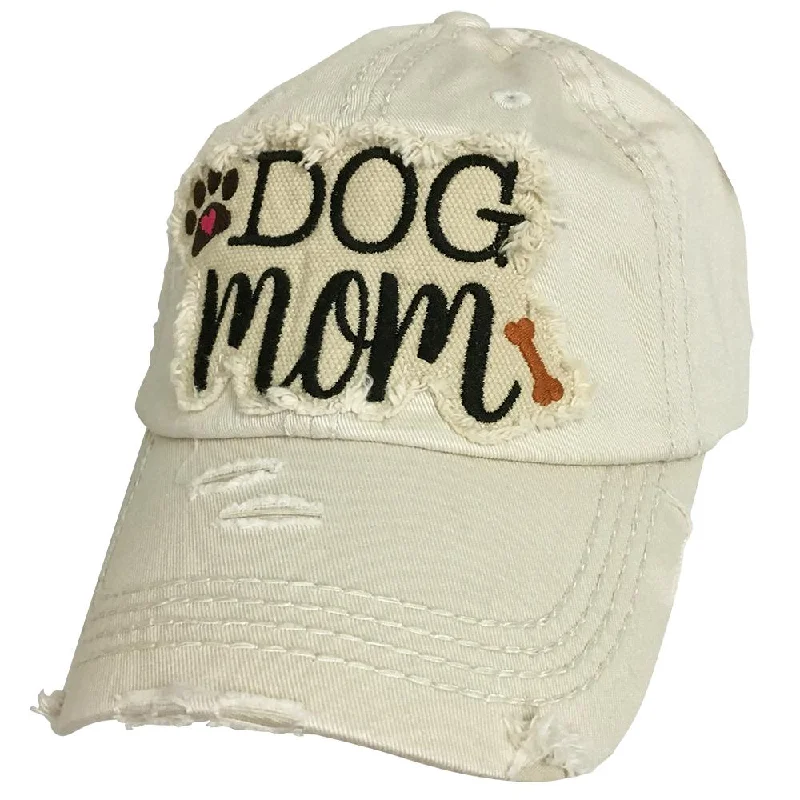 baseball cap for party favors-KBV-1140 DOG MOM STONE