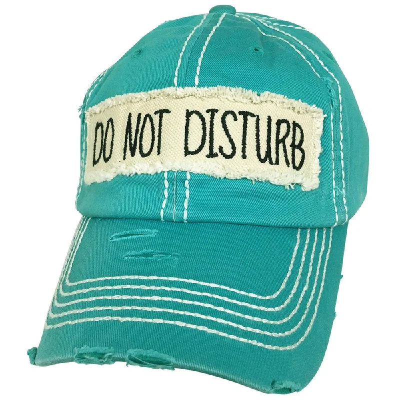 baseball cap with diamond pattern-KBV-1161 Do Not Disturb-Turquoise