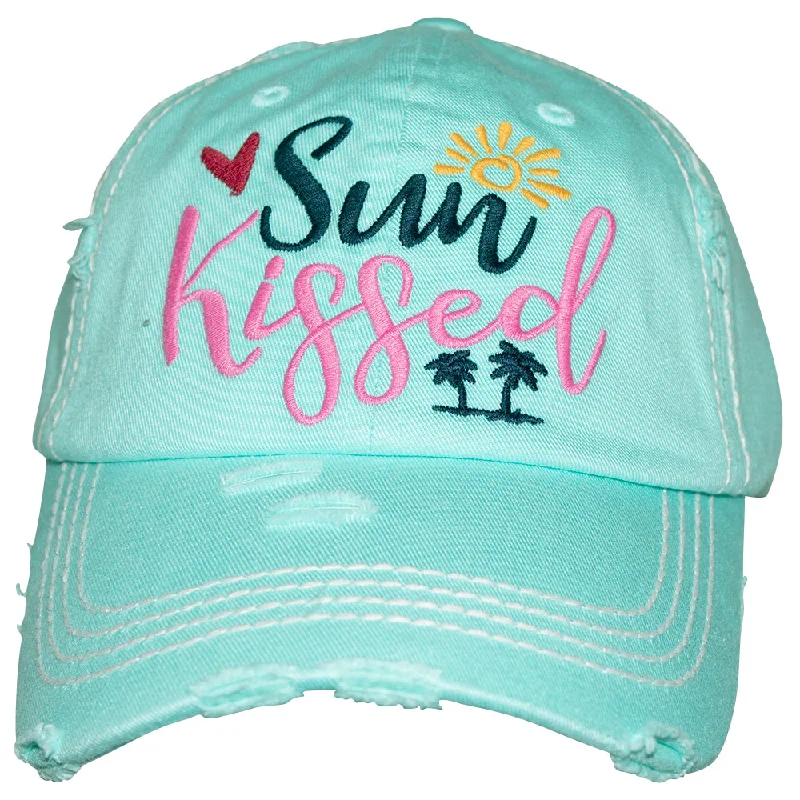 baseball cap for tennis players-KBV-1354 Sunkissed  Diamond Blue