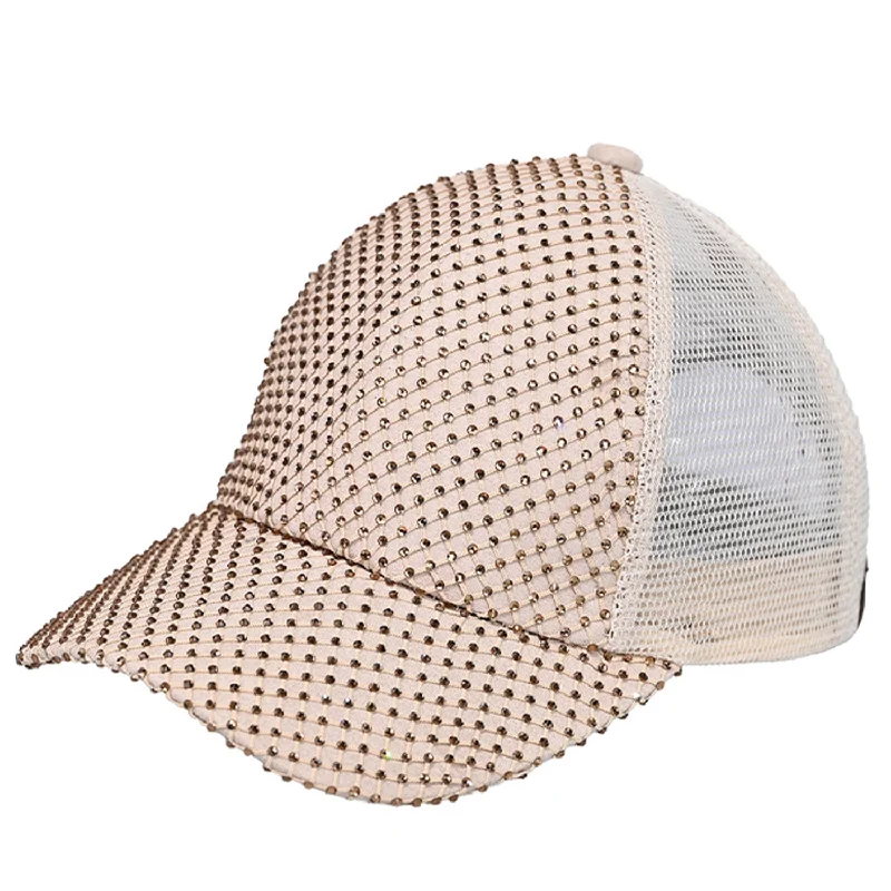 baseball cap for casual games-BAB-8040 BEIGE TOPAZ DIAMOND CAP