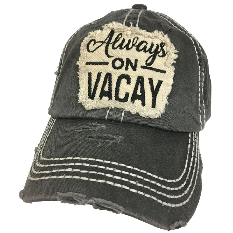 baseball cap for zumba classes-KBV-1181 Vacay Black