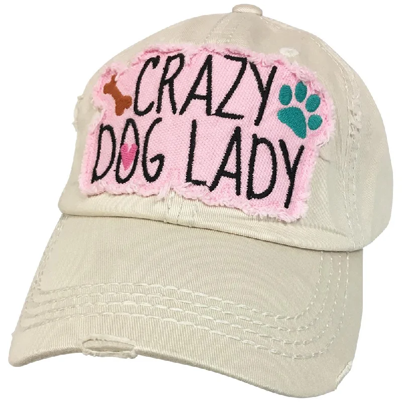 baseball cap with street art-KBV-1189 Crazy Dog Lady Stone