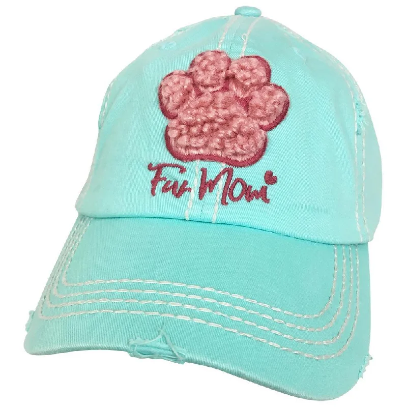 baseball cap for off-roaders-KBV-1203 Fur Mom Cap Diamond Blue