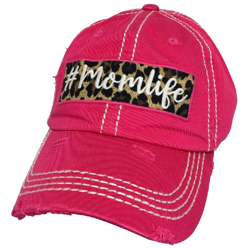 baseball cap for metro style-KBV-1254 #MomLife Cap Hot Pink