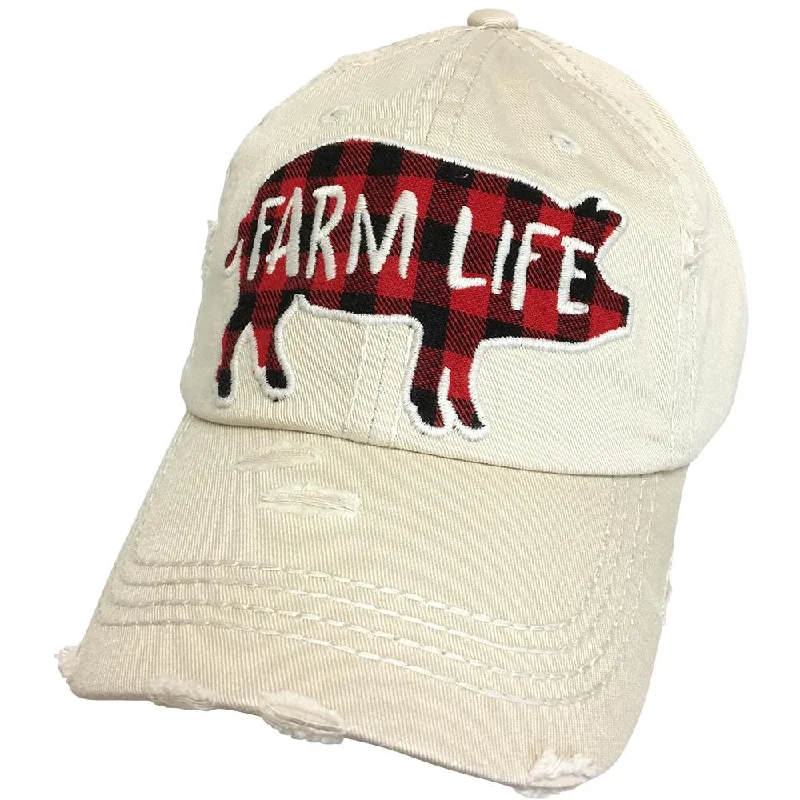 baseball cap with tiger stripes-KBV-1259 Farm Life Cap Stone