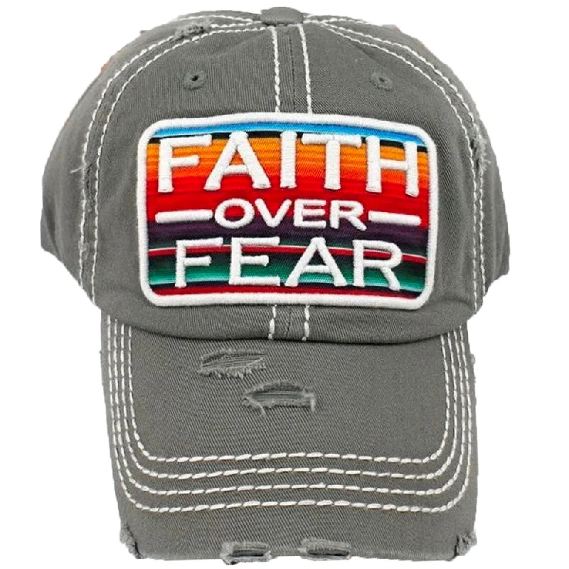 baseball cap with urban camo-KBV-1270 Faith Over Fear Moss