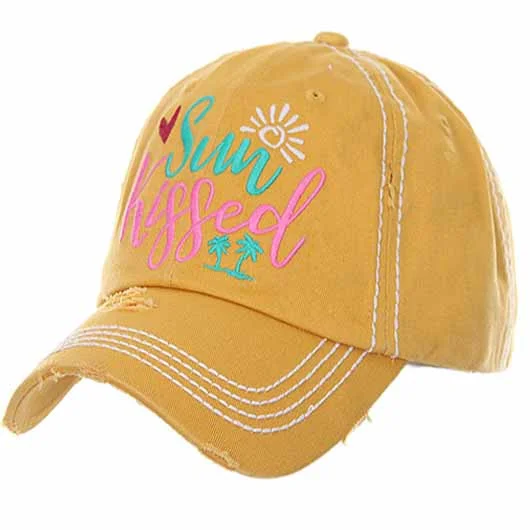 baseball cap with checkered design-KBV-1354 Sun Kissed Yellow