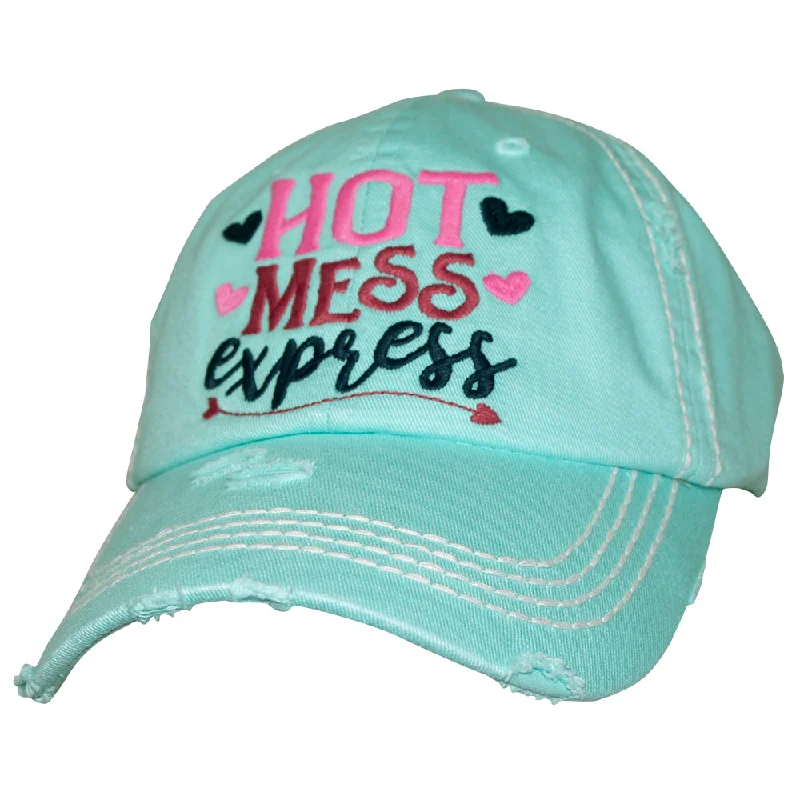 baseball cap for birthday gifts-KBV-1363 Hot Mess Express Diamond Blue