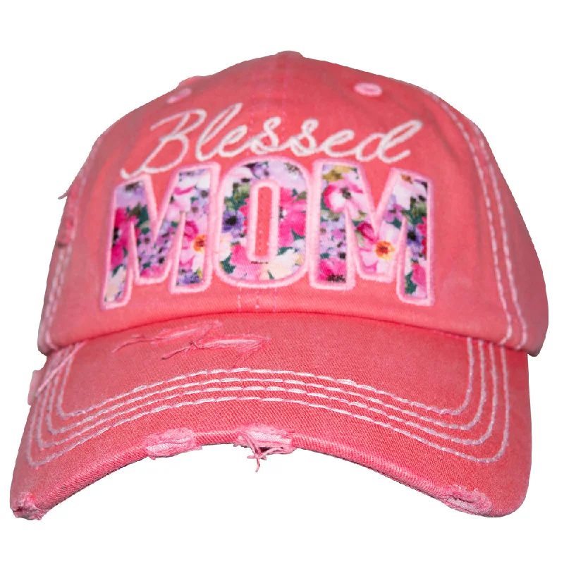 baseball cap with classic fit-KBV-1365 Blessed Mom Hot Pink