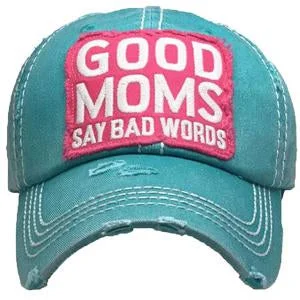 baseball cap for sunny beaches-KBV-1369 Good Moms Turq