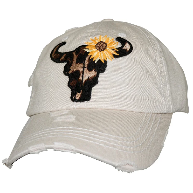 baseball cap with safety features-KBV-1378 Bull Sunflower Stone