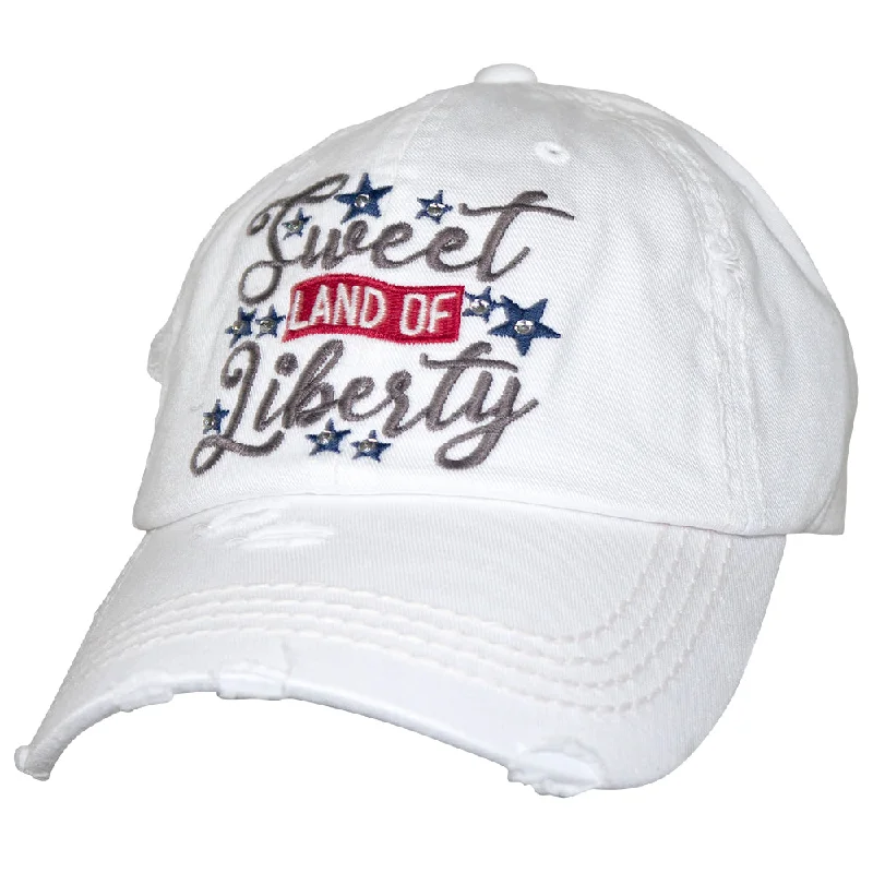 baseball cap for motorcycle riders-KBV-1383 Sweet Liberty White