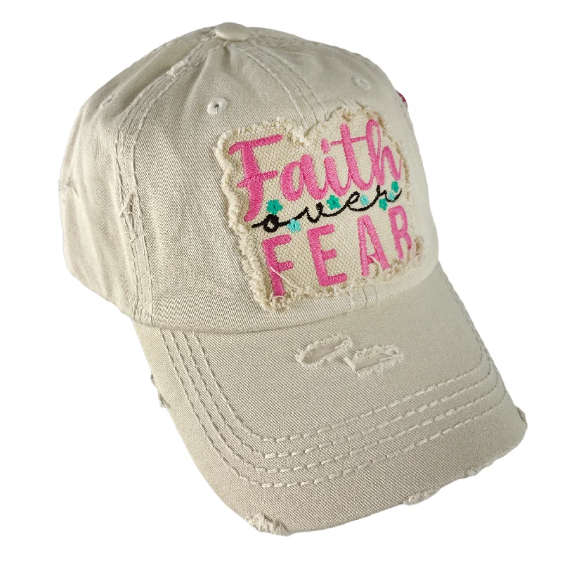 personalized baseball cap gifts-KBV-1418 STN Faith Over Fear