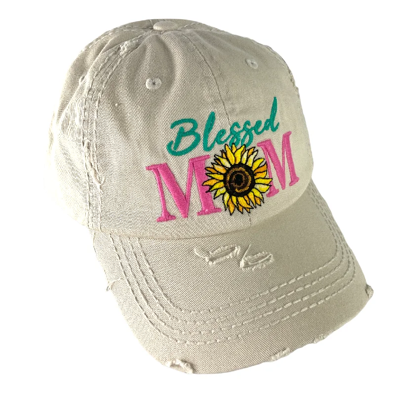 adjustable baseball cap sizing-KBV-1425 Blessed Mom Stone