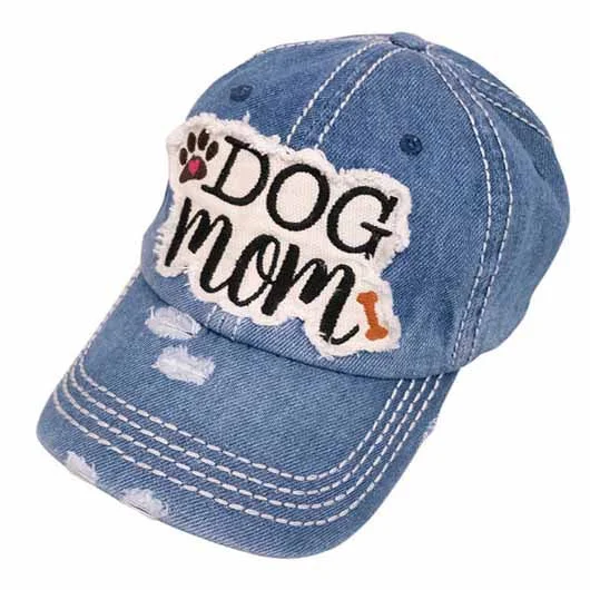 baseball cap for rugged sports-KBV-1140 DOG MOM MED DENIM