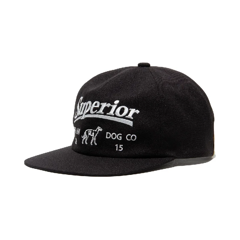 baseball cap for elementary kids-SUPERIOR LOGO BASE BALL CAP - Black