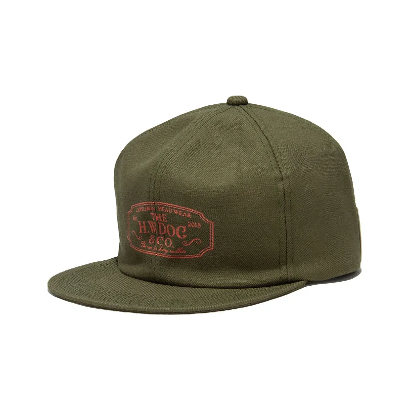 baseball cap with grid pattern-TRUCKER CAP - Olive