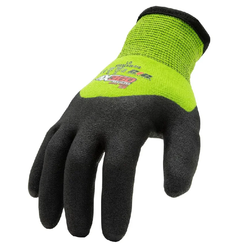 glove for evening-  212 Performance AXCGC5-88-008 AX360 Seamless Nitrile-dipped Cut Resistant Cold Weather Hi-Viz Gloves (EN Level 5), Small Green;Black