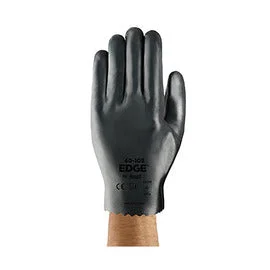 glove for luxury-  Ansell Edge® Nitrile Coated Work Gloves With Cotton Liner And Gauntlet Cuff