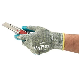 glove with large size-  Ansell HyFlex® Kevlar®, Stainless Steel And Spandex Cut Resistant Gloves With Nitrile Coated Palm