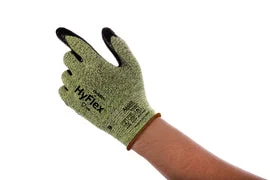 glove with matte-  Ansell HyFlex® Para-aramid, Nylon And Spandex Cut Resistant Gloves With Nitrile Coating