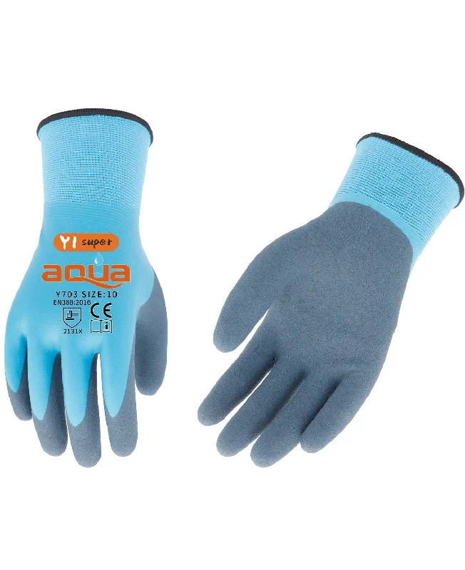 glove with stretch-  Aqua Waterproof Work Gloves