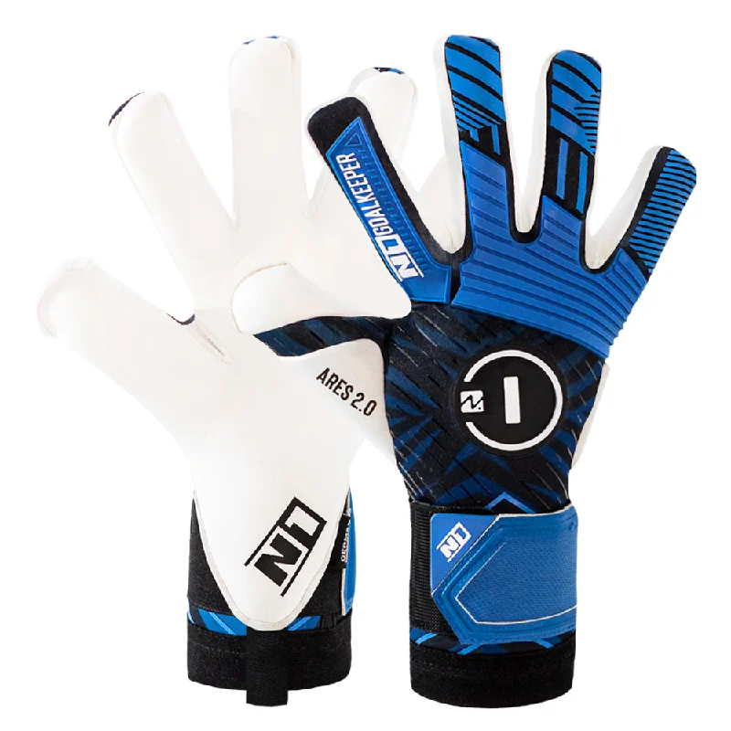 glove with metal trim-  Ares 2.0 Blue UGT+ II