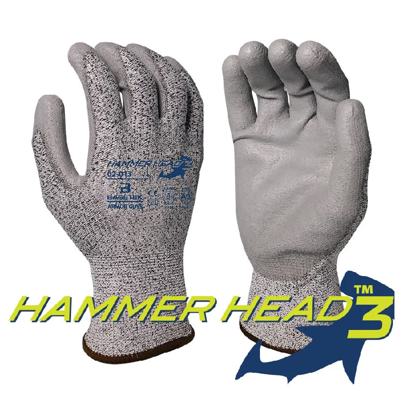 glove for sleek-  Armor Guys 02-013-S Hammerhead 3 , Salt & Pepper Hdpe [A3] 4442c Gloves