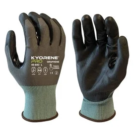 glove with fingerless-  Armor Guys Medium Kyorene® Pro Cut Resistant Gloves With Polyurethane Coated Palm