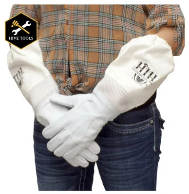 glove with modern feel-  Beekeeping Gloves, Goat Skin, Small