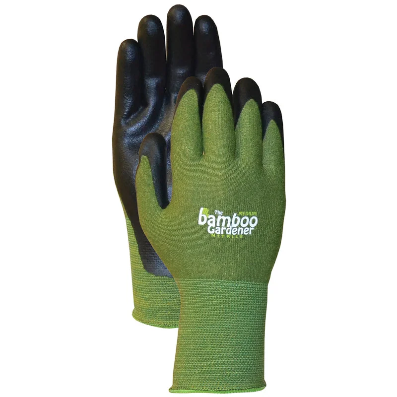 glove for urban edge-  Bellingham Bamboo Gardener Men's Palm-dipped Gardening Gloves Green L 1 pair