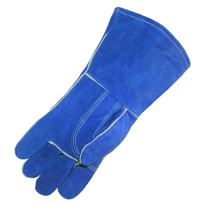 glove with reliable-  Blue Leather Welder with Reinforced Thumb & Palm - Left Hand Only - Dozen