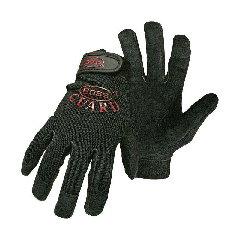 glove with wool-  Boss Guard Men's Indoor/Outdoor Mechanic's Glove Black L 1 pair