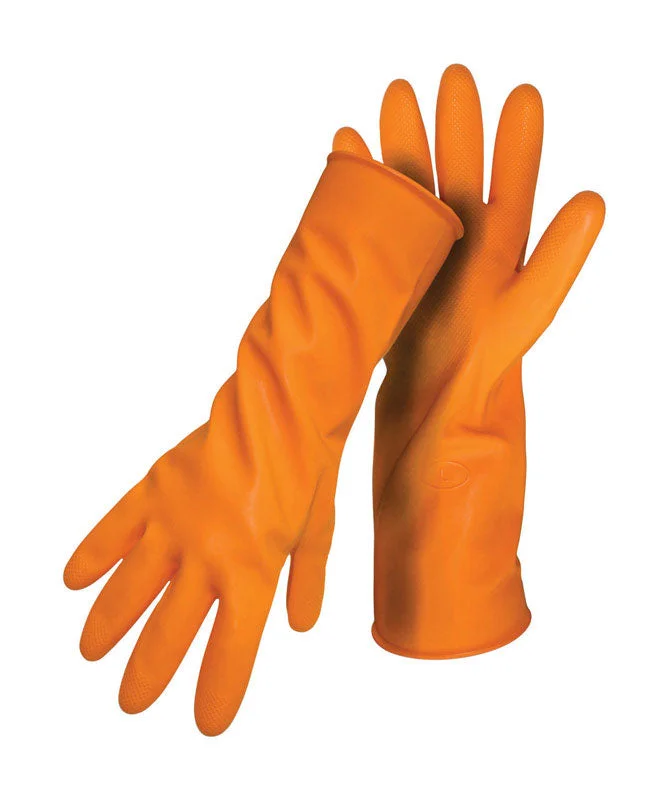 glove with active vibe-  Boss Men's Indoor/Outdoor Chemical Gloves Orange L 1 pair