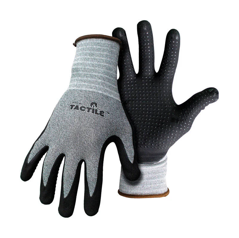 glove for stylish girls-  Boss Tactile Men's Indoor/Outdoor Dotted and Dipped Work Gloves Black/Gray L 1 pair