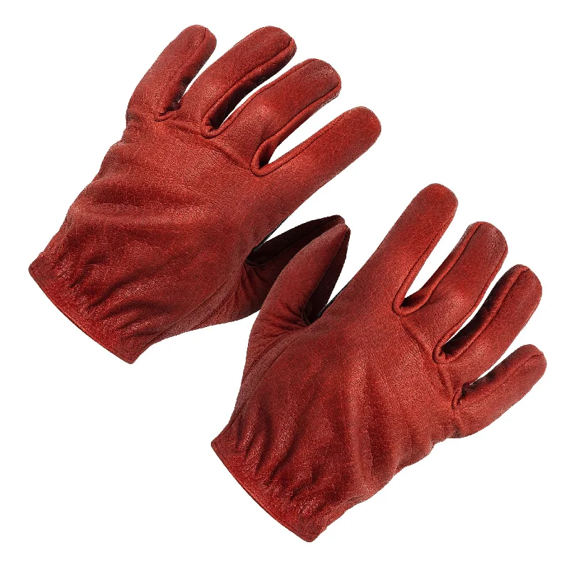 glove for adventurers-  The Buffalo Leather Gloves - Ranch Burgundy