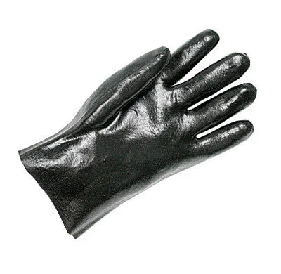 glove for outdoor-  Radnor Large Black 10" Economy PVC Glove Fully Coated With Smooth Finish Palm